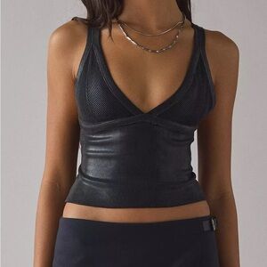 Urban Outfitters Black Ribbed Top